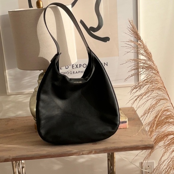 Love & Lore Everywhere Crescent black Tote Bag Slouchy Silhouette Vegan Leather - Picture 2 of 5